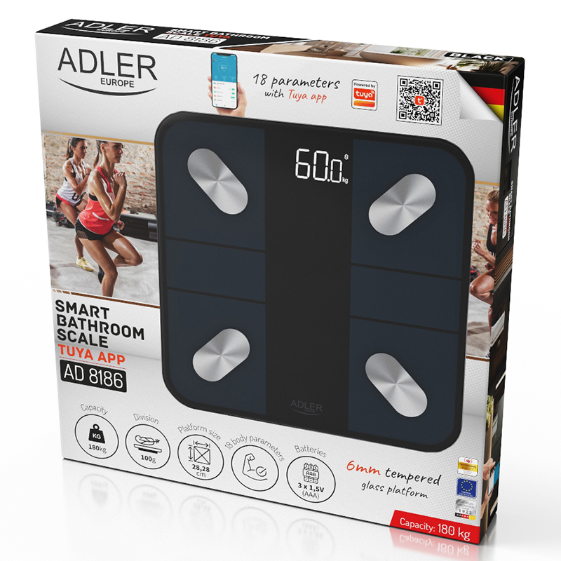 Cantar Smart Tuya Ad 8186 Negru Adler - imagine 9