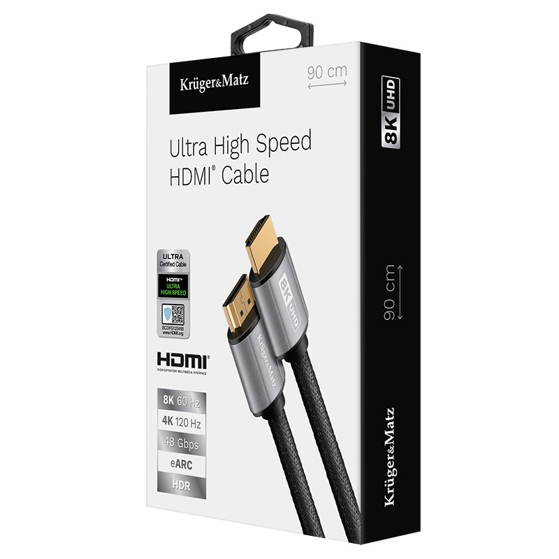 Cablu Hdmi - Hdmi 8k V 2.1 0.9m Kruger&matz - imagine 4