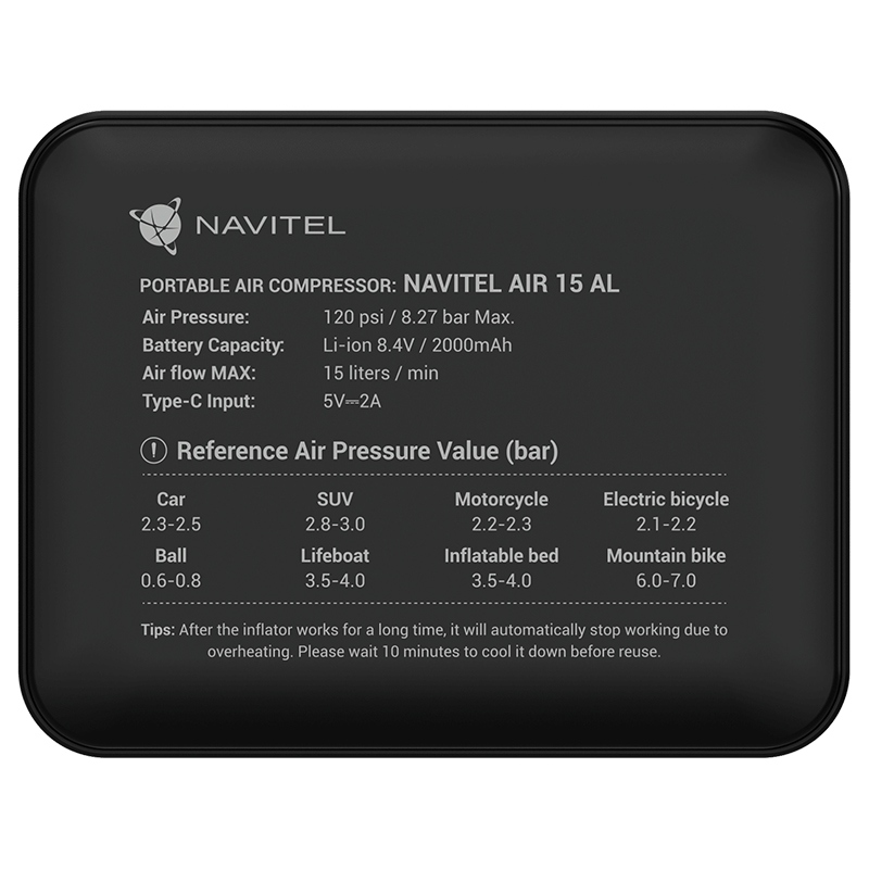 Compresor Auto 16.8wh Air15al Navitel - imagine 5