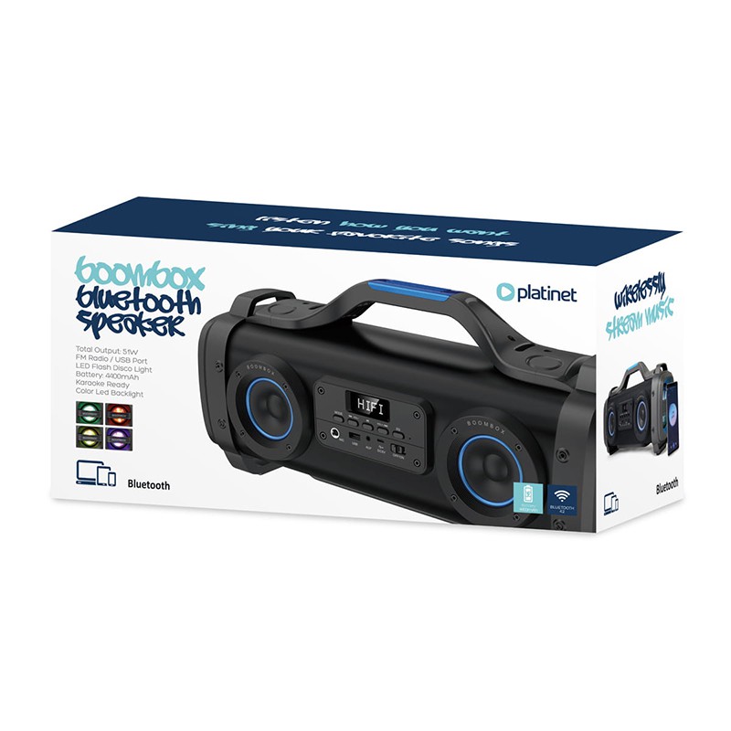 Boxa Bluetooth Portabila 51 W Pmg78 Platinet - imagine 6