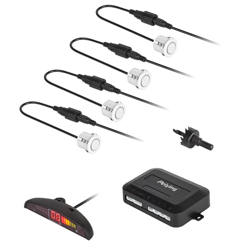 Sistem Parcare Display Led 4 Senzori Albi - imagine 2