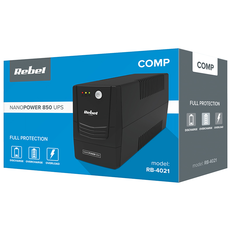 Ups Offline Nanopower 850 (850va/480w) Rebel - imagine 8