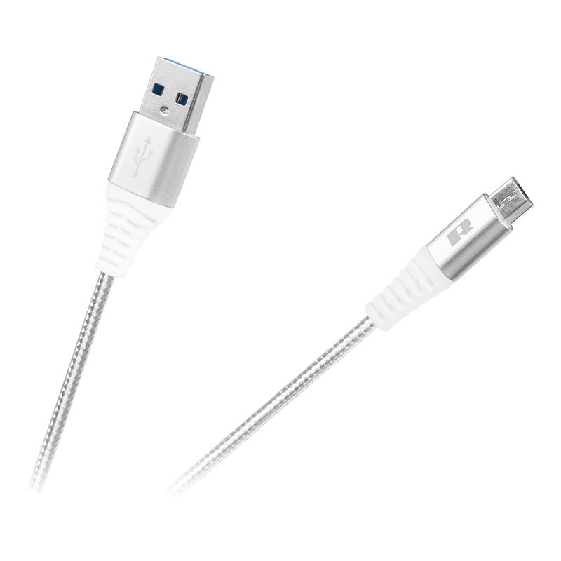 Cablu Usb-micro Usb 0.5 Rebel Alb - imagine 2