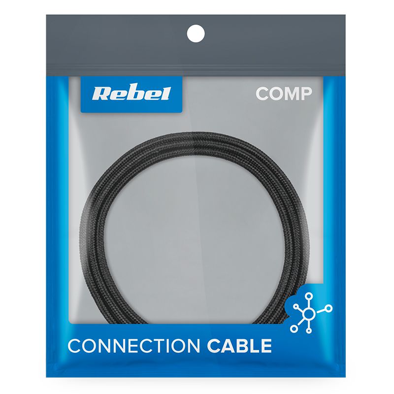 Cablu Usb-usb Tip C 0.5 Rebel Negru - imagine 3