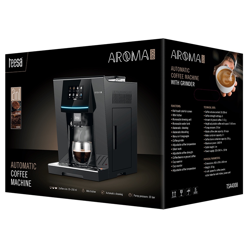 Espressor Automat 19 Bar 1500w Teesa Aroma 800 - imagine 7