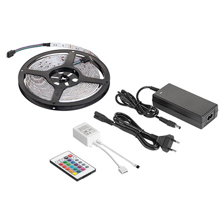 Kit Banda Led Rgb Controller Si Alimentator Rebel